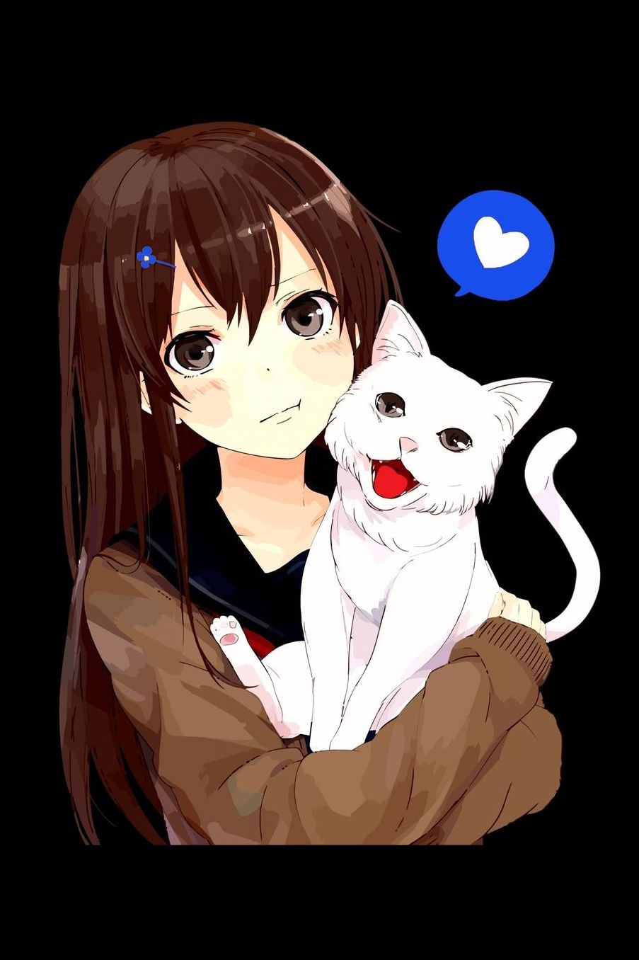 Anime Girl Neko Cat: Shopping List Book