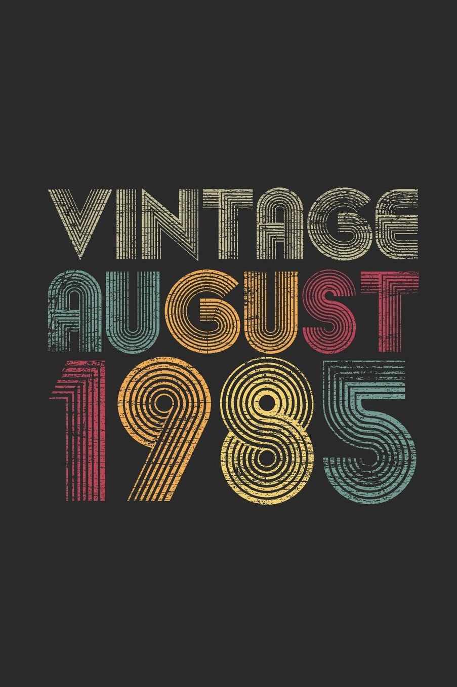 Vintage August 1985: Small Lined Notebook (6 X 9 -120 Pages) for Birthday Gift Idea