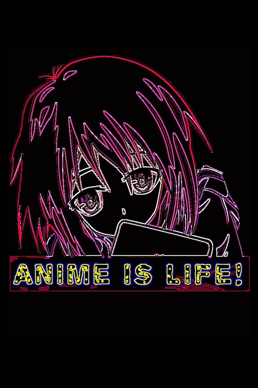 Anime Is Life Neon: Shopping List Book