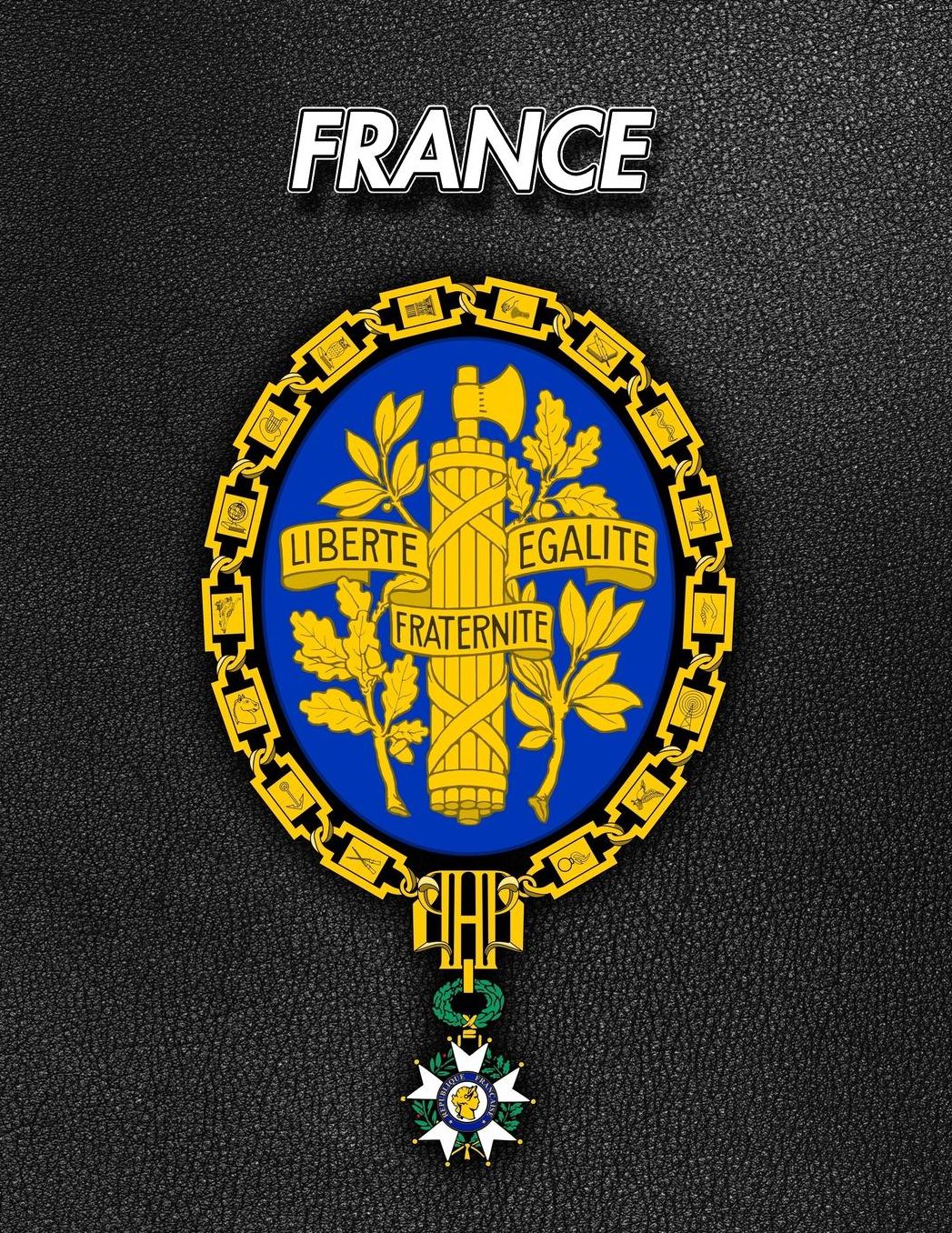 France: Coat of Arms Blank Sheet Music 150 pages 8.5 x 11 in. 12 Staves Per Page Music Staff Composition Notation Songwriting Staff Manuscript