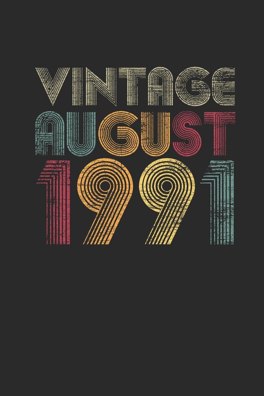 Vintage August 1991: Small Lined Notebook - Happy Birthday Gift or Happy Anniversary Gift Idea