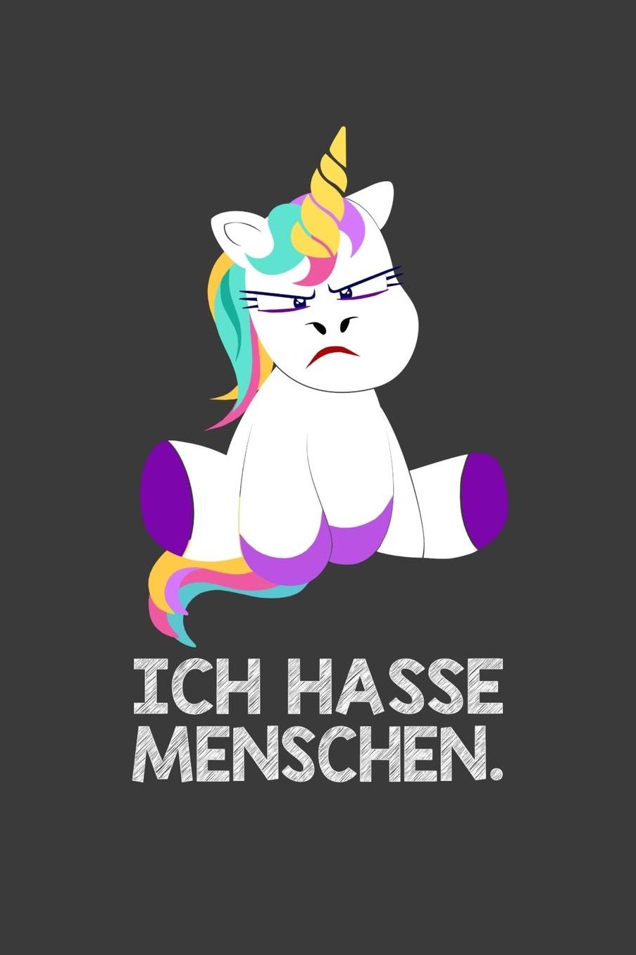 Ich Hasse Menschen.: Einhorn Liniertes DinA 5 Notizbuch fï¿½r Musikerinnen und Musiker Musik Notizheft