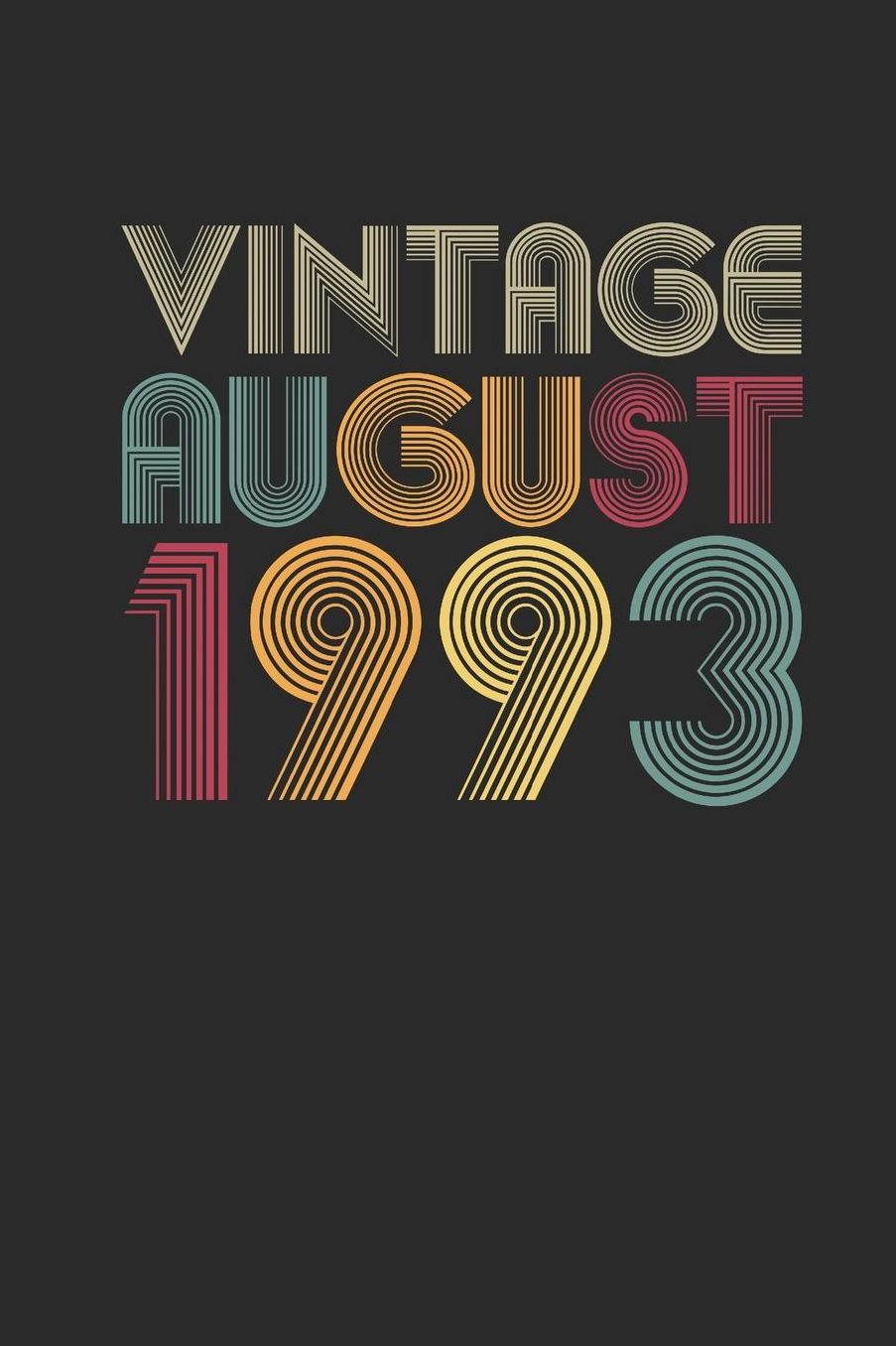 Vintage August 1993: Small Lined Notebook - Happy Birthday Gift or Happy Anniversary Gift Idea