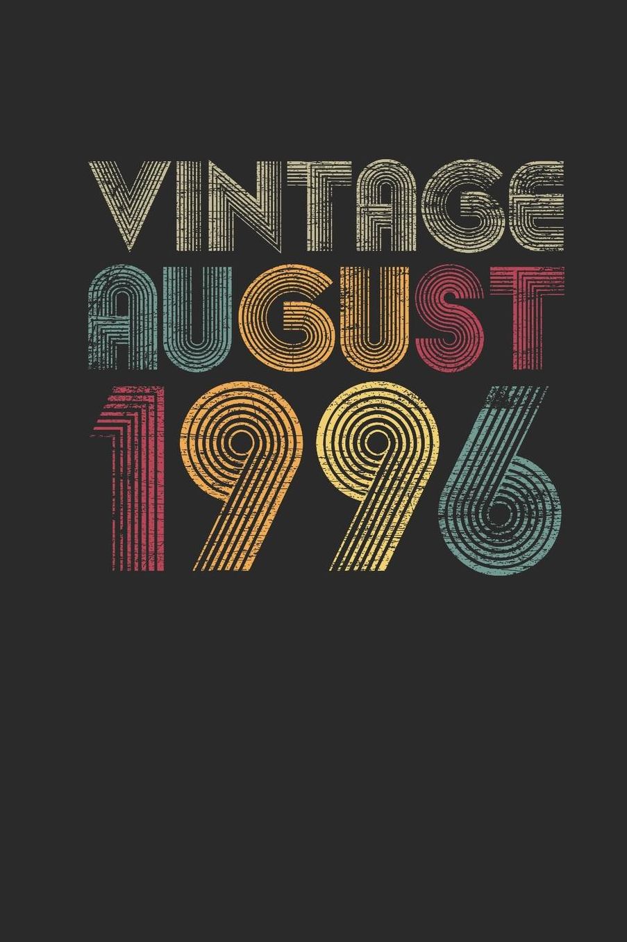 Vintage August 1996: Small Lined Notebook - Happy Birthday Gift or Happy Anniversary Gift Idea