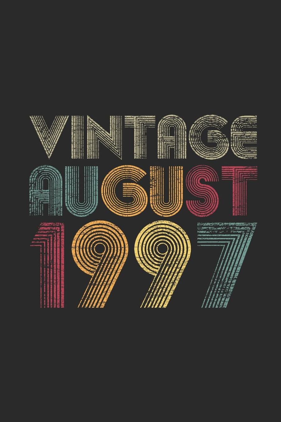 Vintage August 1997: Blank Lined Notebook - Journal for August Birthday Gift Idea