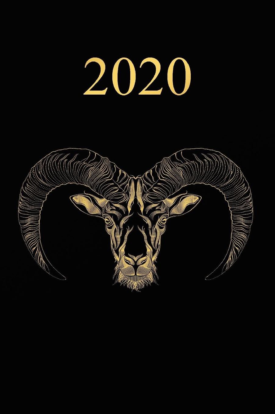 2020: Calendario e Agenda settimanale 2020 + calendario mensile + 20 pagine Indirizzi +20 pagine foderate +20 pagine Blanco per schizzi - Oro nero Ariete