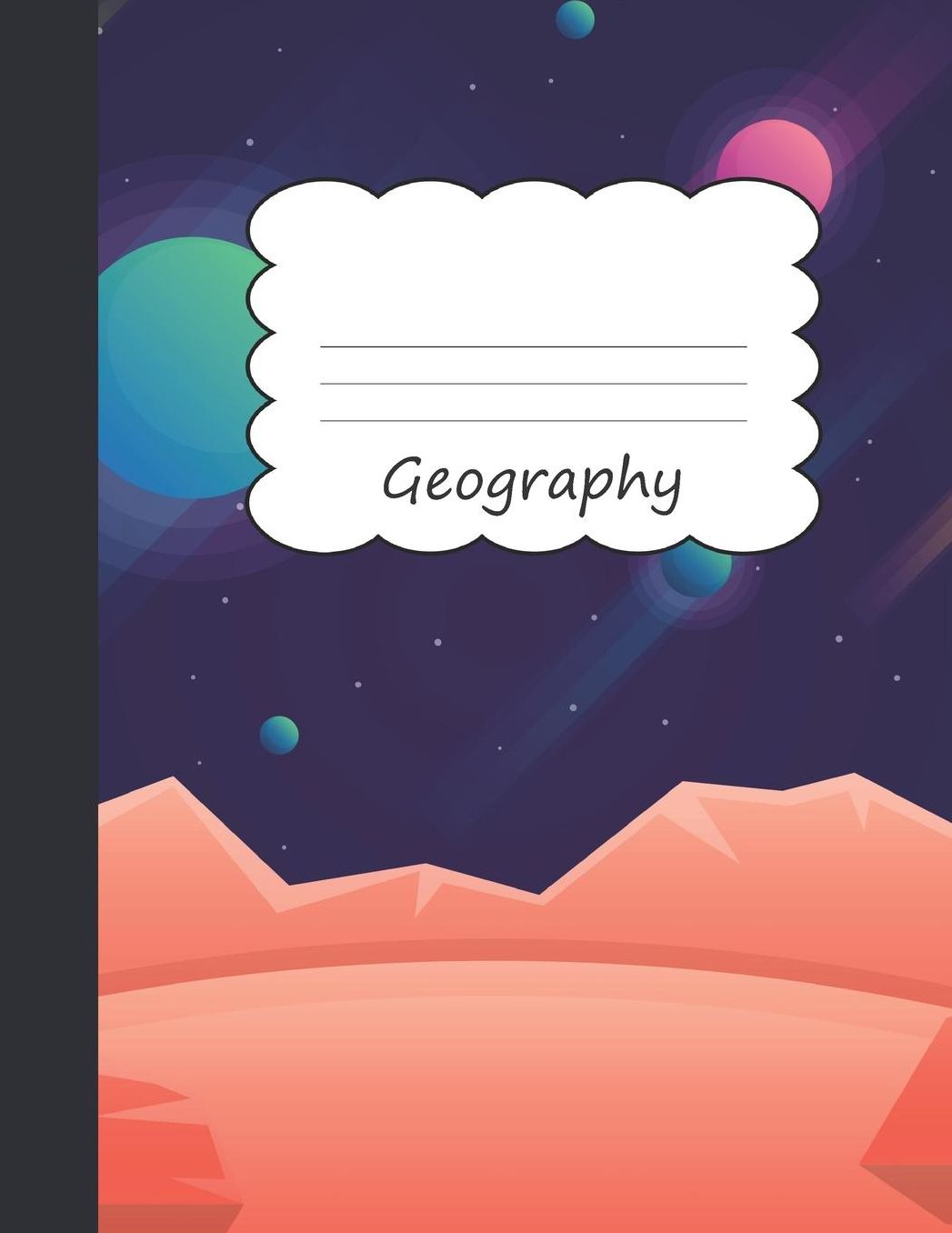 Geography: Stars Solar System Large Blank 4 x 4 Quadrille Squared Coordinate Grid Paper Solar System Rockets Planets Galaxy Constellation Universe Cover Math Science Note Book: Preschool Kindergarten Primary Elementary
