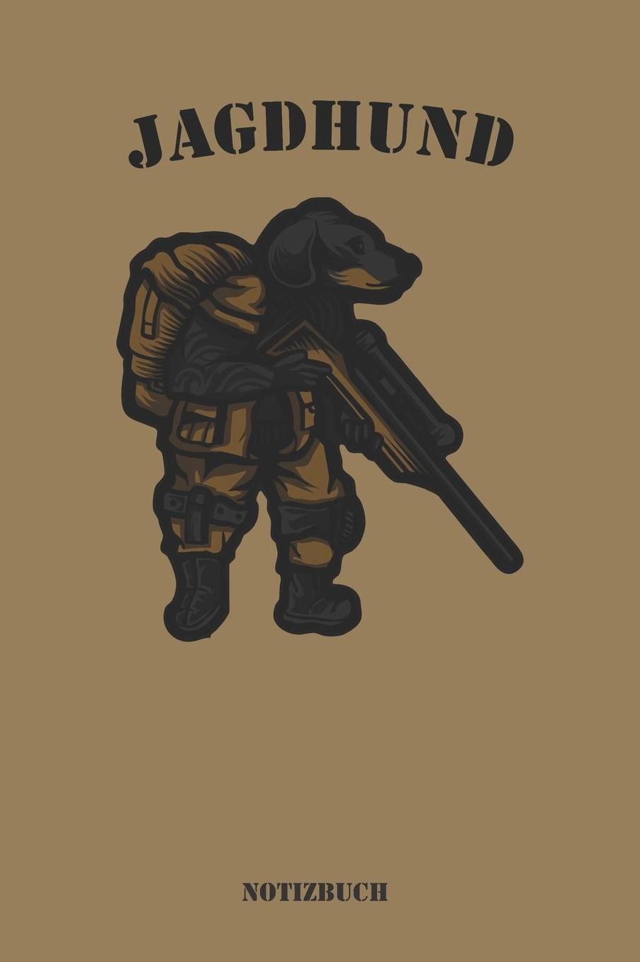Jagdhund: Punktraster Notizbuch / Tagebuch 15,24 x 22,86 cm (ca. DIN A5) 120 Seiten