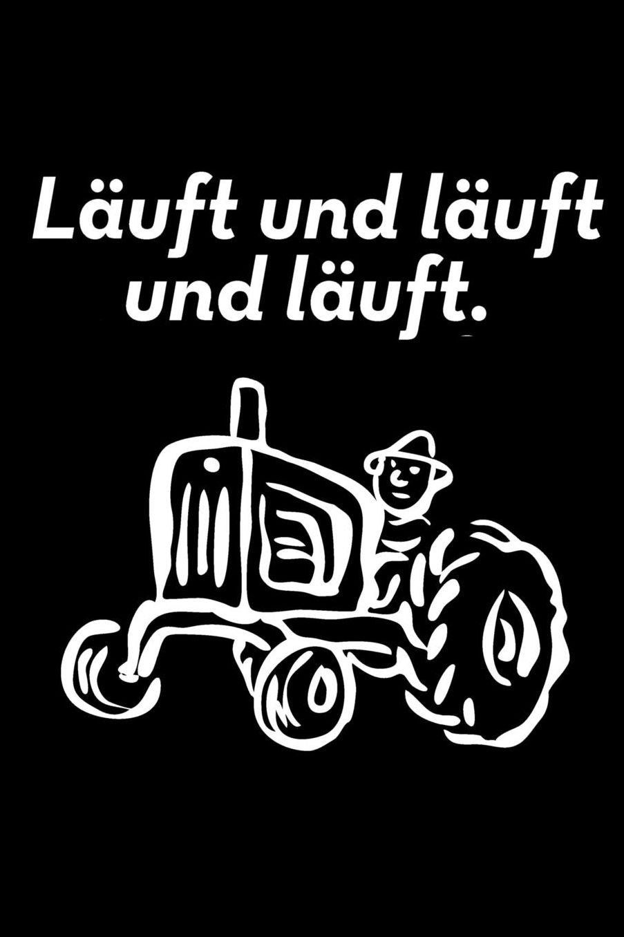 Lï¿½uft und lï¿½uft und lï¿½uft.: A5 kariertes Notizbuch mit altem Trecker fï¿½r einen Landwirt oder Lohner in der Landwirtschaft als Geschenk