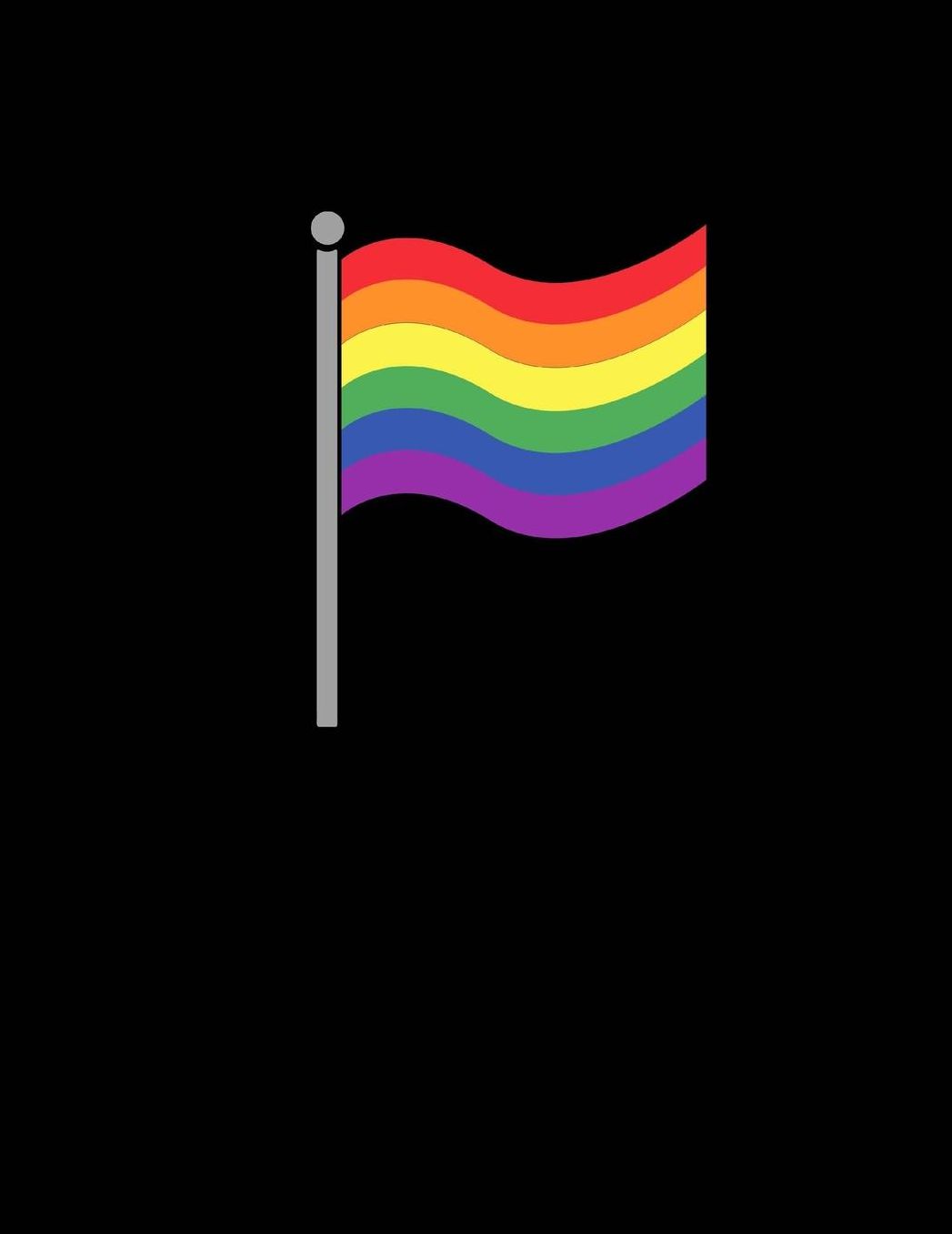 Rainbow Pride Flag: LGBTQ College Ruled Notebook - 8.5 x 11 Journal 110 Pages
