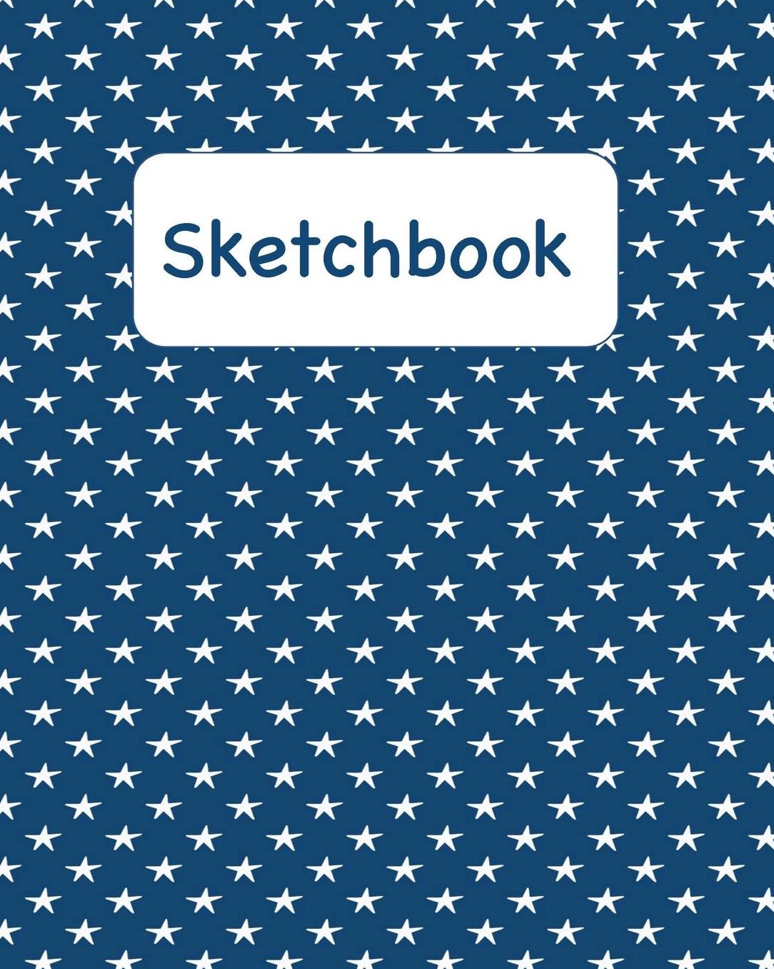 Sketchbook: Navy Sketchbook with White Stars for Adults and Kids of All Ages