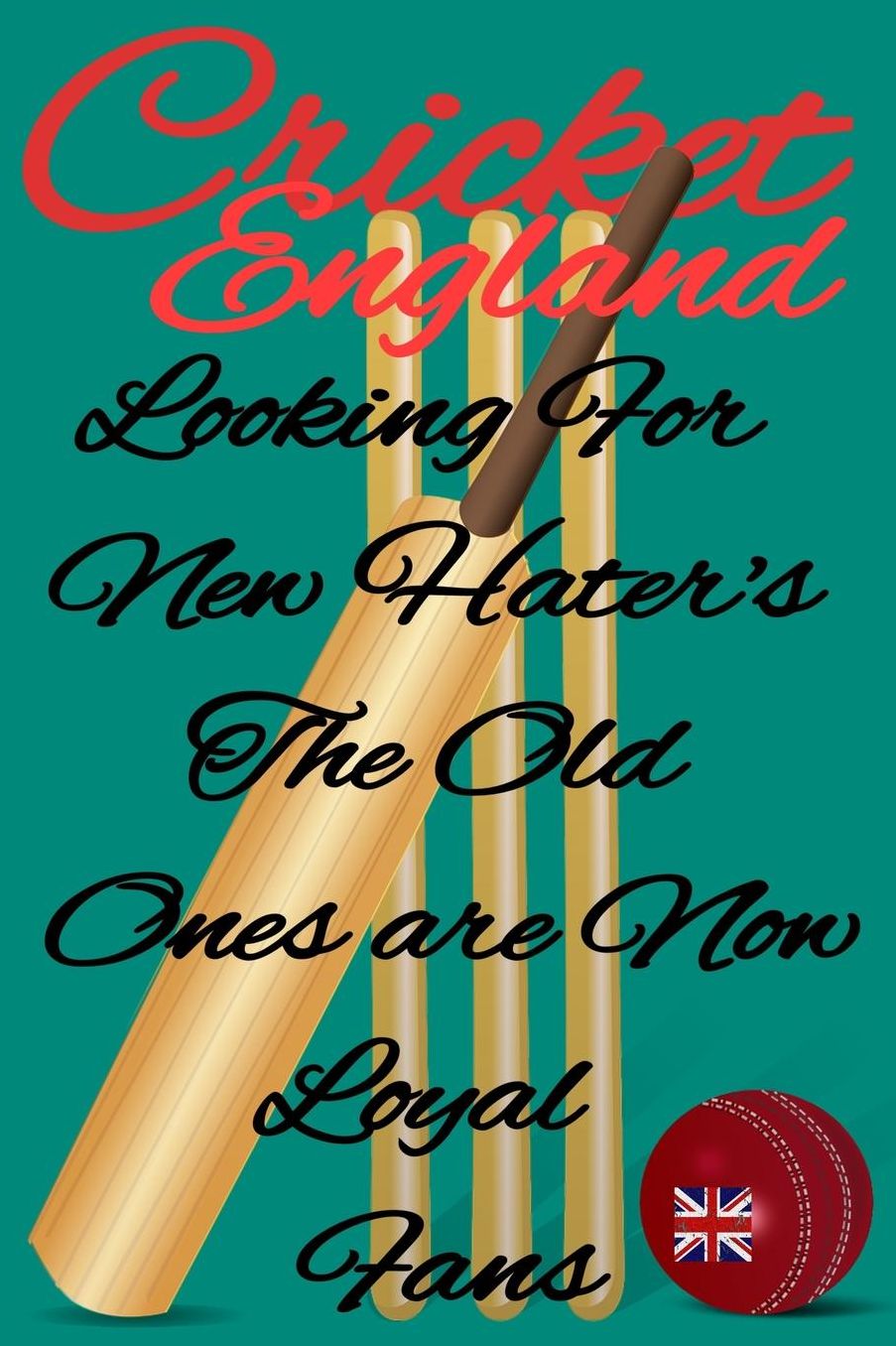 Cricket England: College Ruled 6x9 Inch 100 pages Line Note book Journal appreciation for the England Cricket National Team, Witty Gift for Enthusiastic Fans and Players