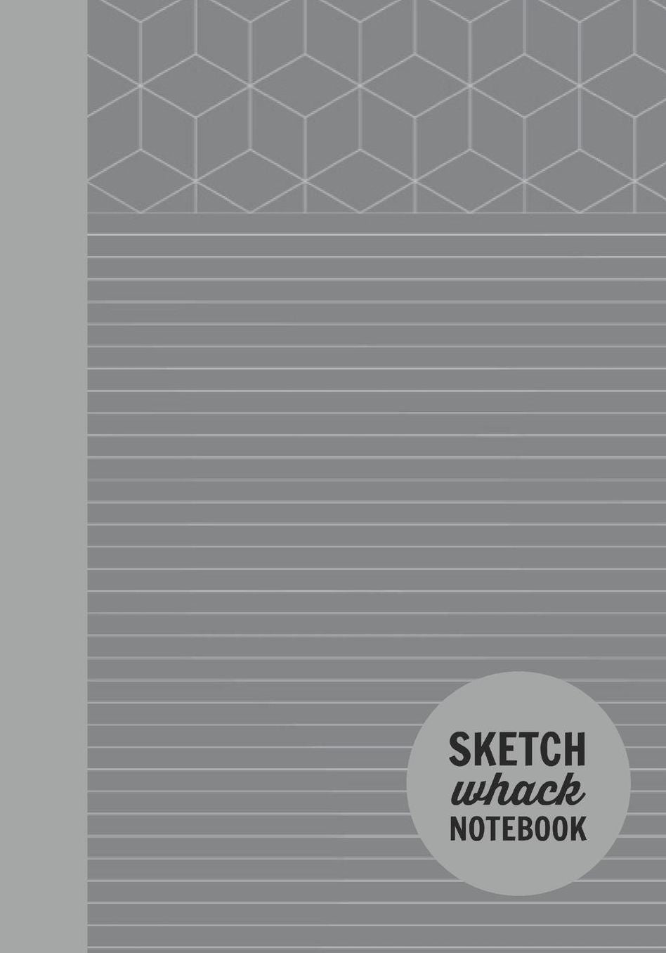 Sketch Whack Notebook: Doodle While Taking Notes - Lined College Rule With Doodle Patterns - Dark Grey Soft Matte Cover - 7"x10"
