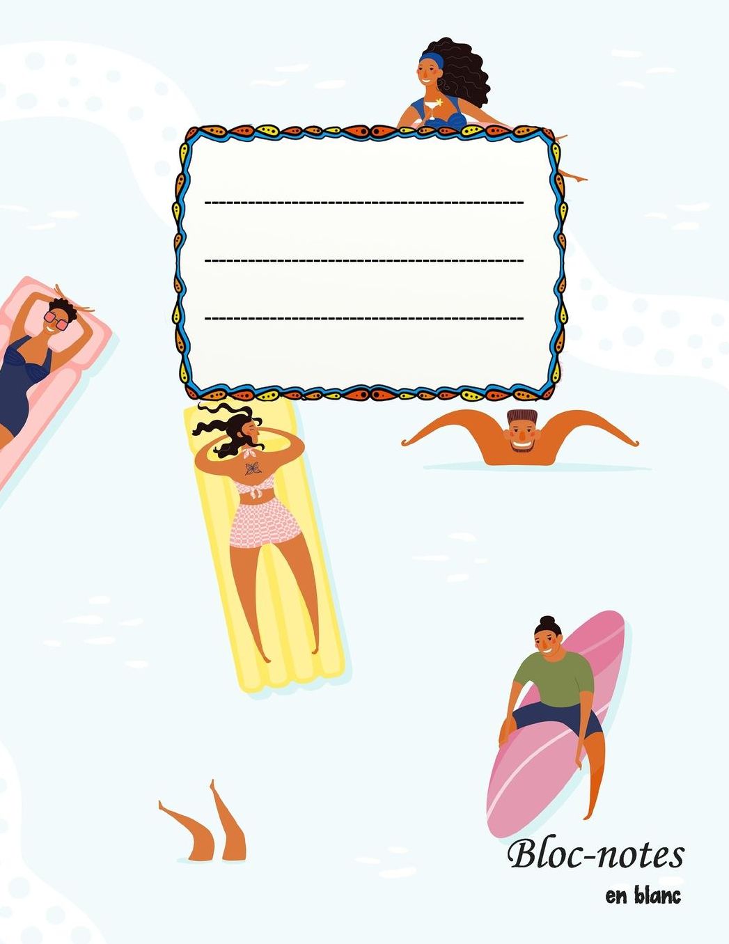 Bloc-notes en blanc: Design pour le plaisir de la baignade - format A4 112 pages carnet de notes avec registre idï¿½al comme agenda, carnet de croquis, carnet de croquis, carnet ï¿½ dessin ou cahier ï¿½ colorier vide