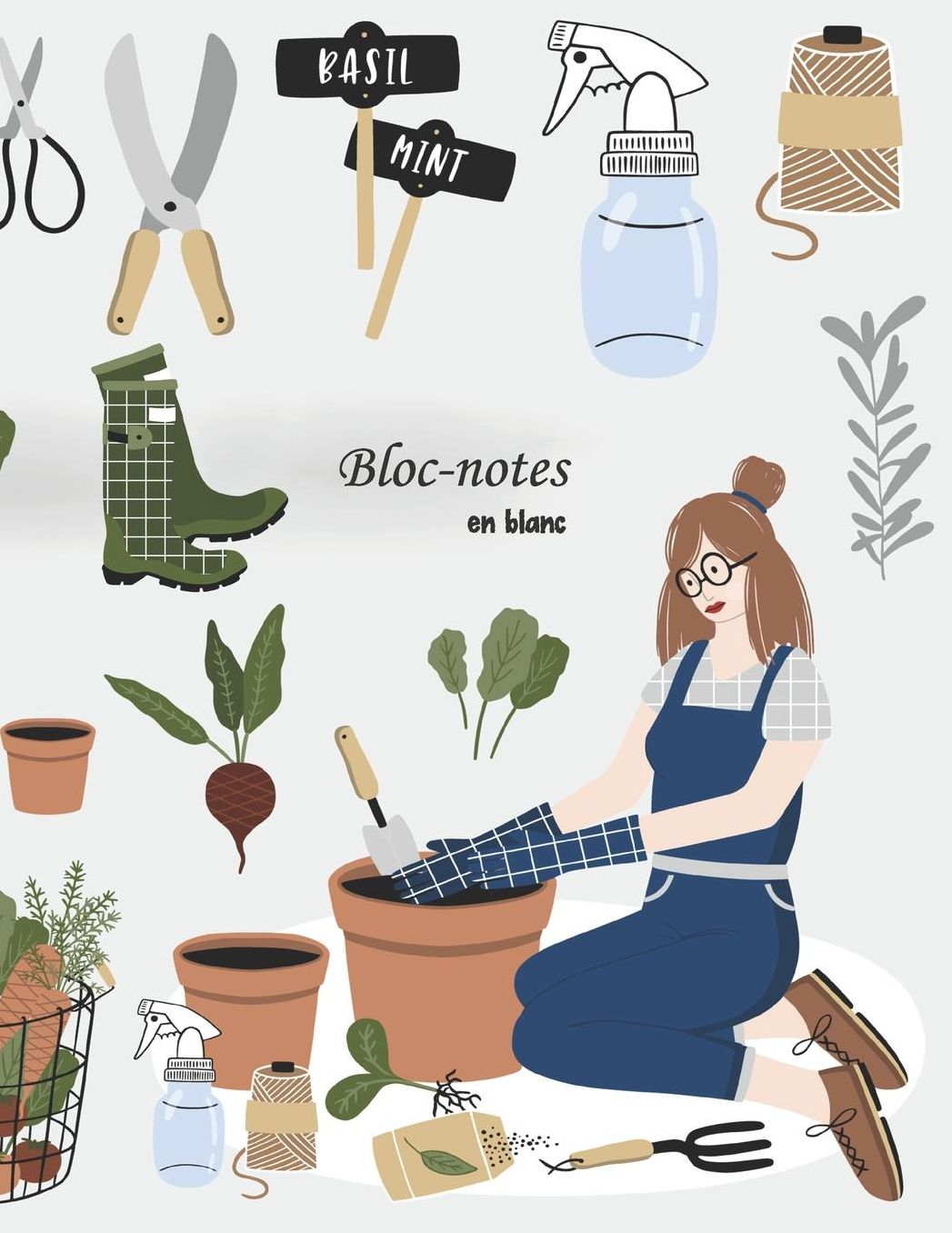 Bloc-notes en blanc: Pour les jardiniers - format A4 112 pages carnet avec index idï¿½al comme agenda, carnet de croquis, carnet de croquis, carnet ï¿½ dessin ou cahier ï¿½ colorier vide