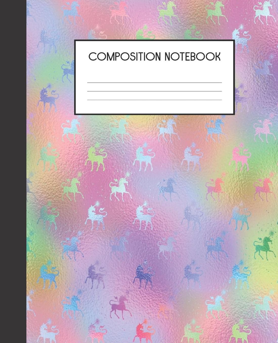 Composition Book: Iridescent Patterns College Ruled Notebook Lined Journal 100 Pages 7.5 X 9.25 School Subject Book Notes Student Gift Kids Teenager Adult Teacher