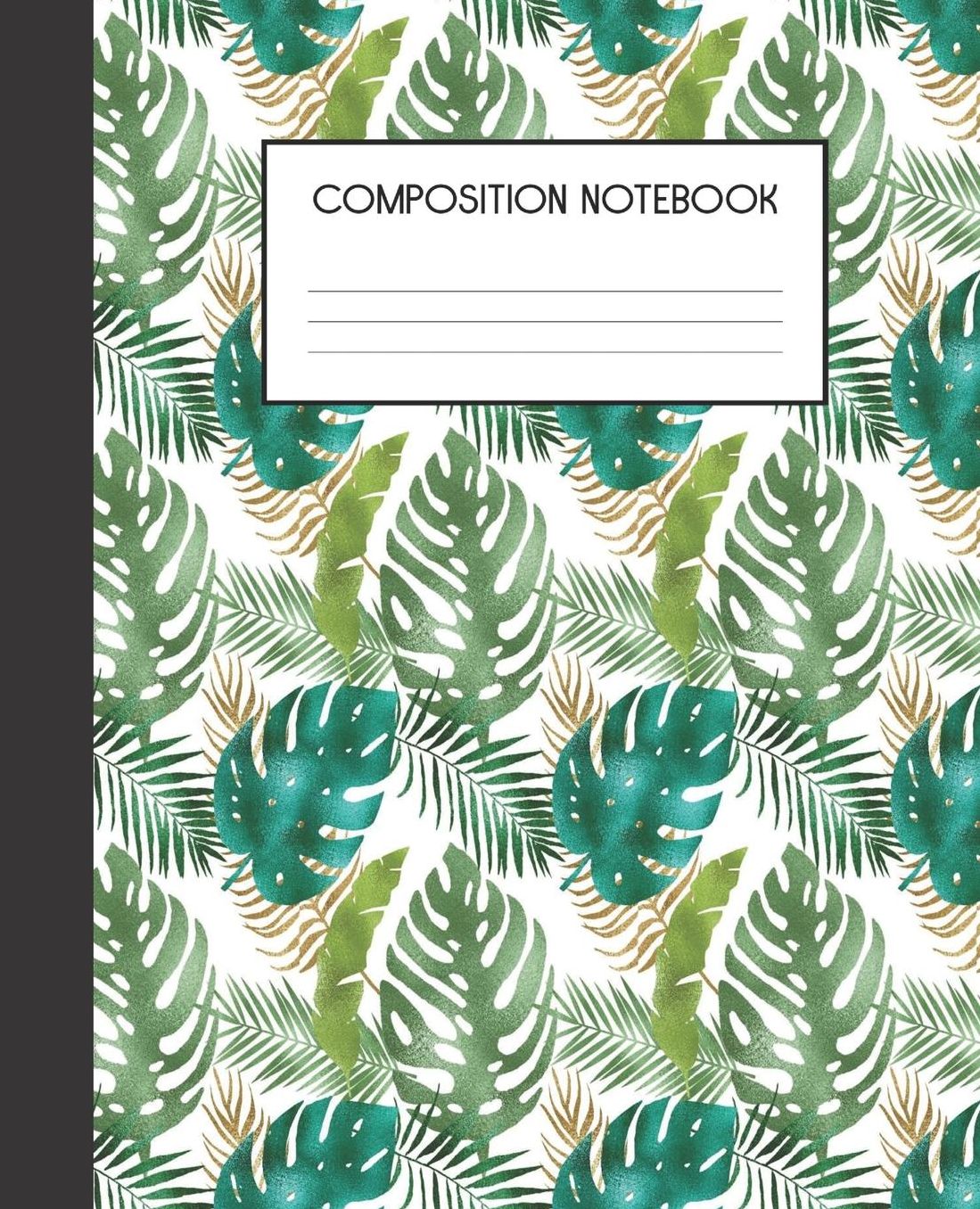 Composition Book: Iridescent Leaves College Ruled Notebook Lined Journal 100 Pages 7.5 X 9.25 School Subject Book Notes Student Gift Kids Teenager Adult Teacher