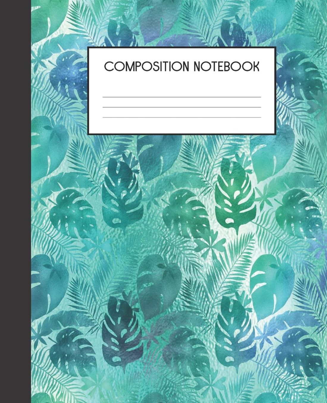Composition Book: Iridescent Leaves College Ruled Notebook Lined Journal 100 Pages 7.5 X 9.25 School Subject Book Notes Student Gift Kids Teenager Adult Teacher