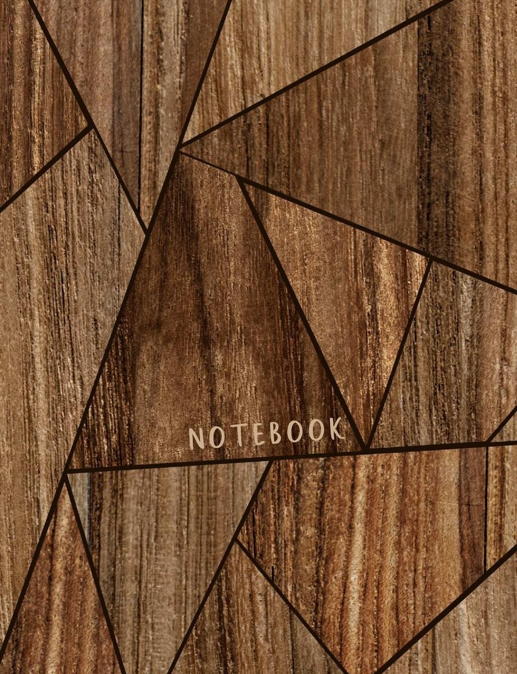 Notebook: Composition Notebook. College ruled. 120 Pages. Perfect for school notes, Ideal as a journal or a diary. 9.69 x 7.44. Great gift idea. (Wooden triangles, pattern. Soft matte cover).