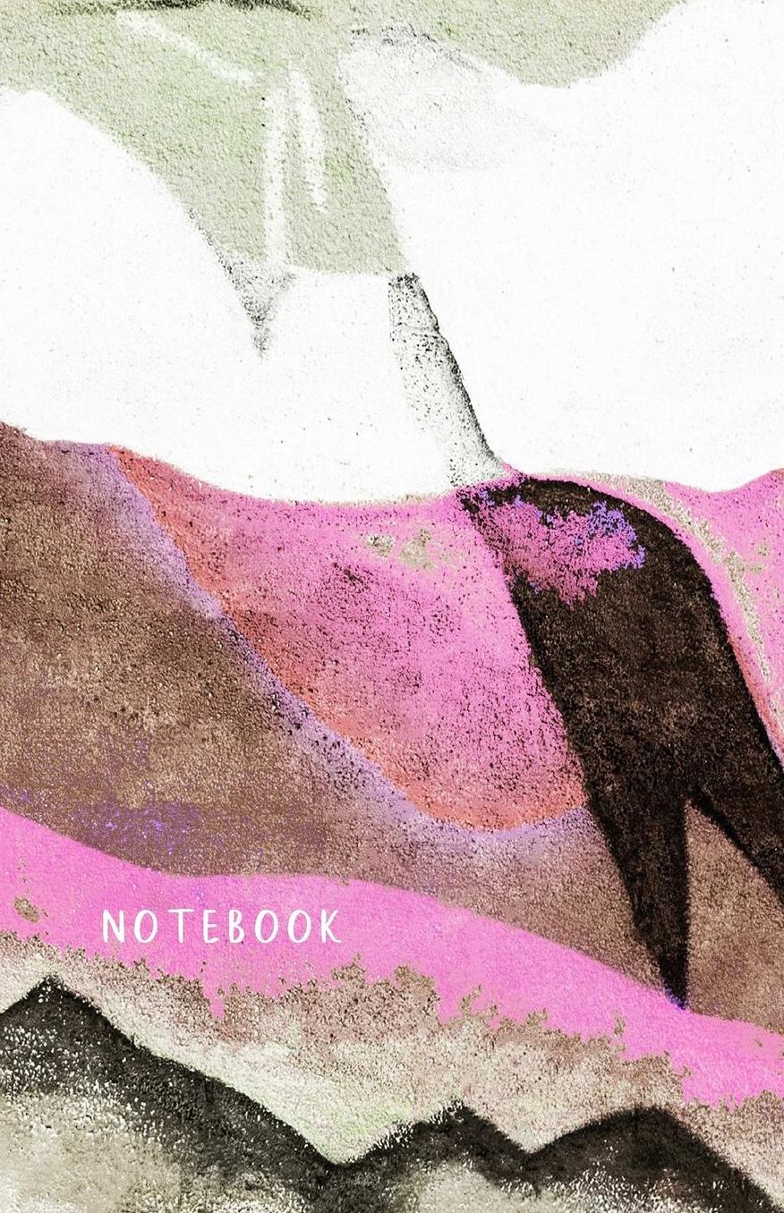 Notebook: Dotted grid Journal. Bullet Diary. Ideal for Notes, Memories, Journaling, Creative planning and Calligraphy practice. 120 Pages. Portable. 5.5 x 8.5 (Half letter) Great gift idea. (Abstract design, pink, grey, white. Soft matte cover).