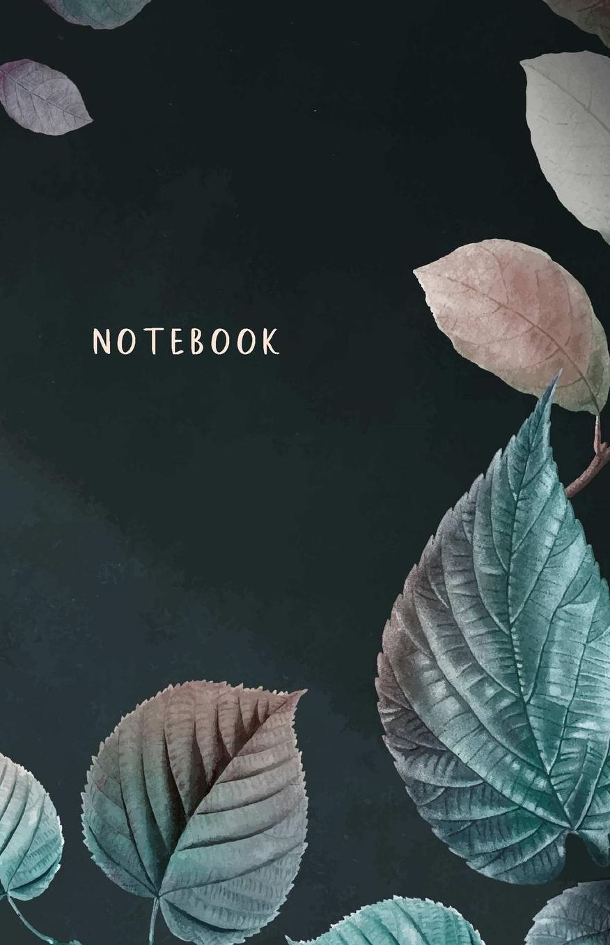 Notebook: Dotted grid Journal. Bullet Diary. Ideal for Notes, Memories, Journaling, Creative planning and Calligraphy practice. 120 Pages. Portable. 5.5 x 8.5 (Half letter) Great gift idea. (Leaves, dark turquoise, brown pattern . Soft matte cover).