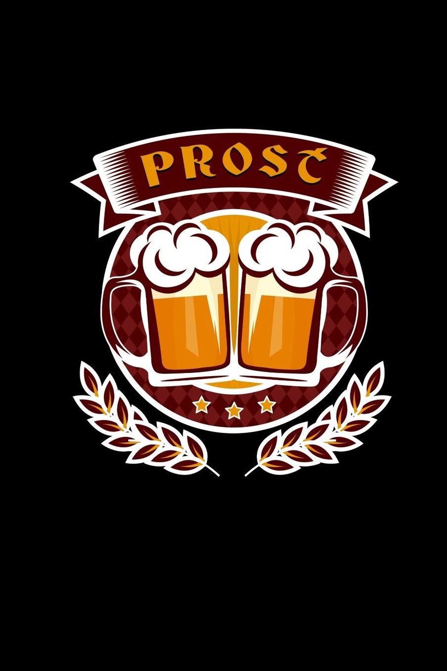 Prost: Notizbuch A5 Blanko Fï¿½r Oktoberfest Wiesn Festwirt Journal & Planer Bier Maï¿½krug Bierhumpen