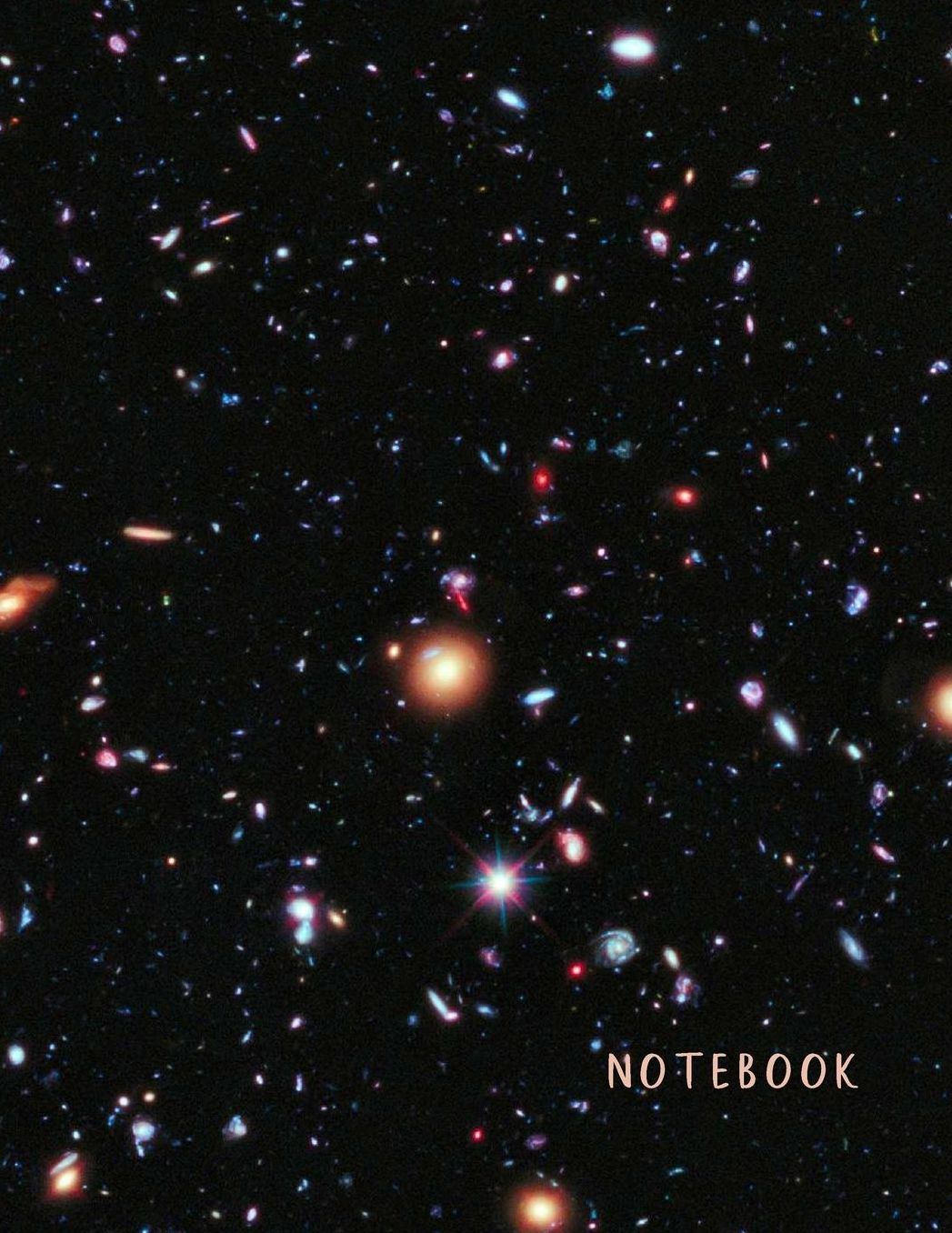 Notebook: Large format (letter size). 120 Lined pages. Wide ruled. Ideal for School notes, Journaling, Hand lettering or Calligraphy practice. Perfect gift. 8.5' x 11.0'. (Night sky, stars and constellations. Soft matte cover).
