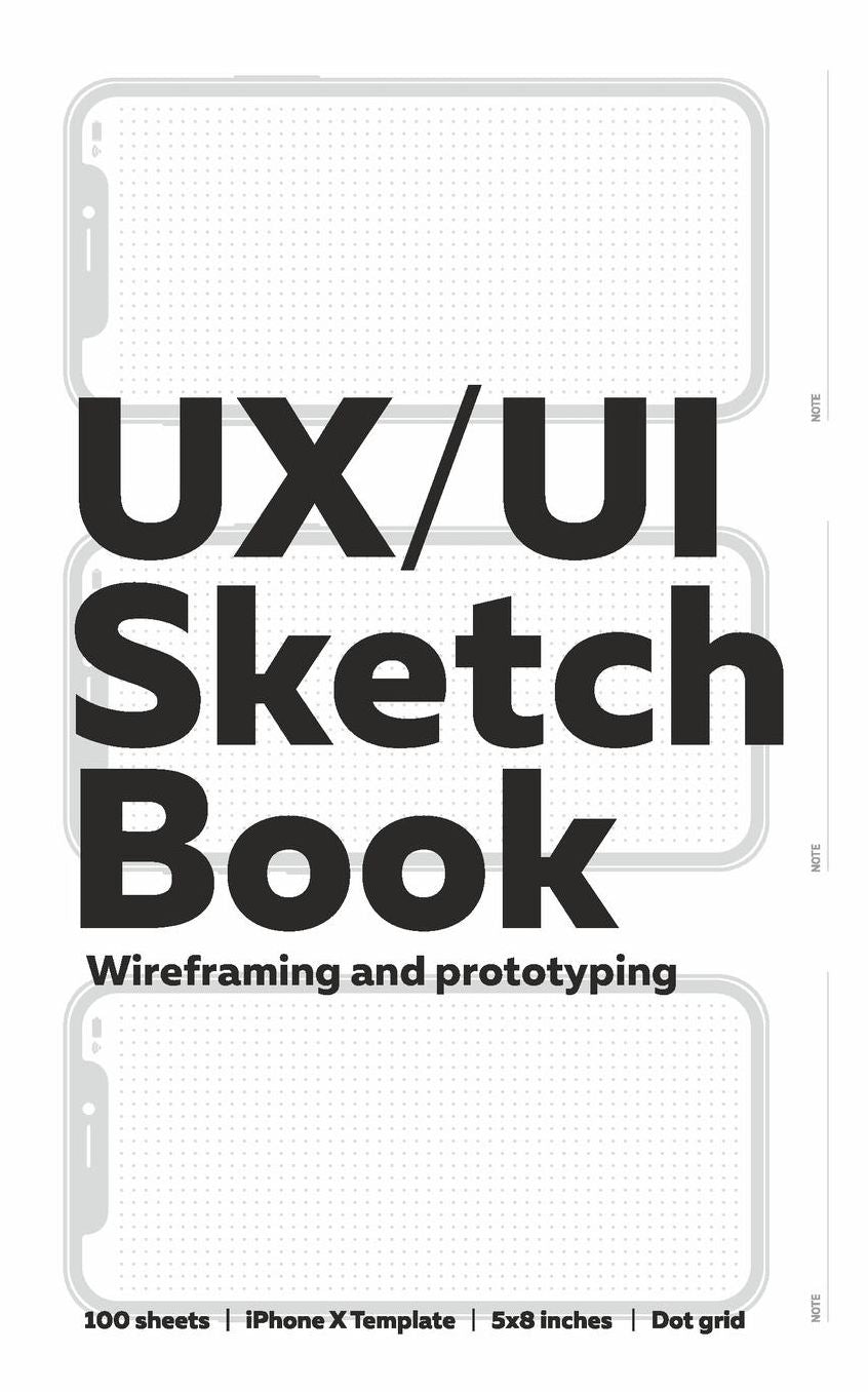UI/UX Sketchbook For Wireframing And Prototyping: Pocket size edition Light Version