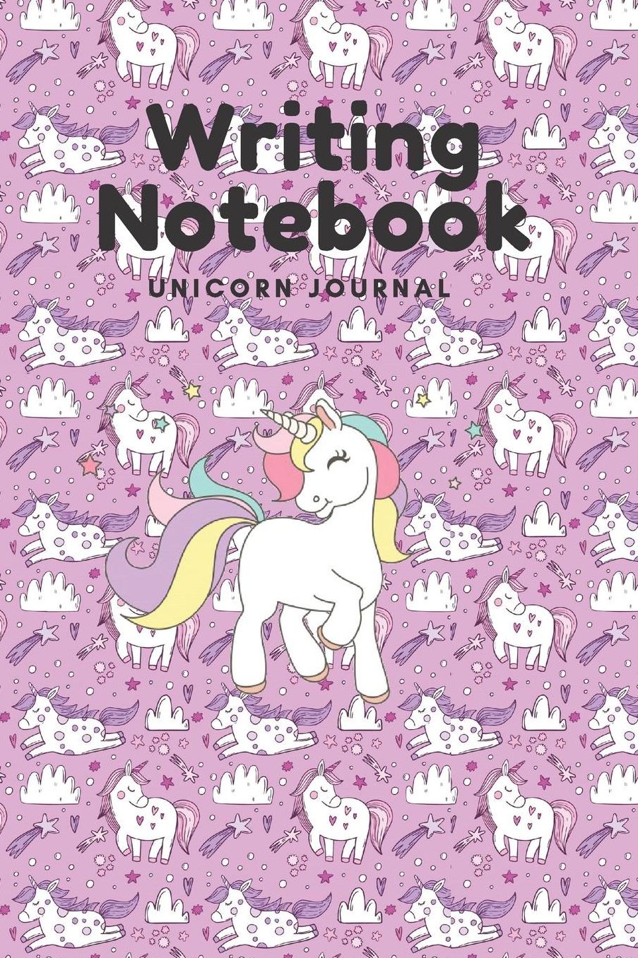 Writing notebook Unicorn Journal: Cute Unicorn Primary Writing Paper for Girls, 100 Pages (9 x 6)