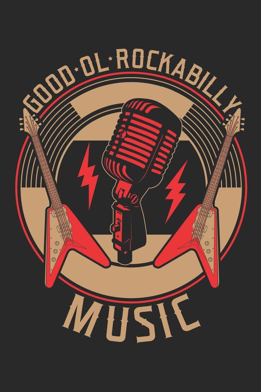 Good Ol Rockabilly Music: A5 Punktiertes - Notebook - Notizbuch - Taschenbuch - Journal - Tagebuch - Ein lustiges Geschenk fï¿½r Freunde oder die Familie und echte Rock Fans der 50er und 60er
