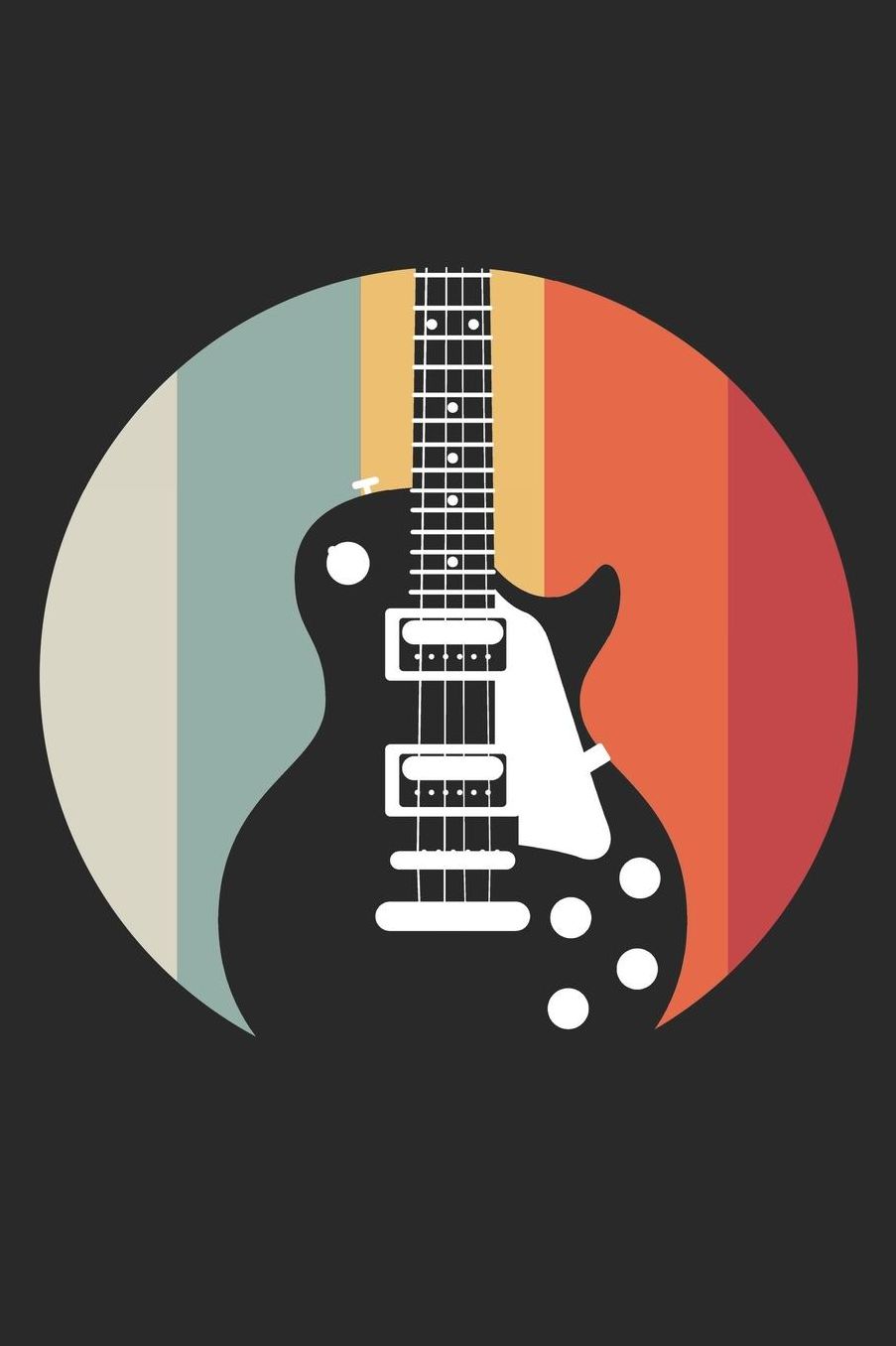 Retro E-Gitarre: A5 Liniertes - Notebook - Notizbuch - Taschenbuch - Journal - Tagebuch - Ein lustiges Geschenk fï¿½r Freunde oder die Familie, Gitarristen und Bassisten