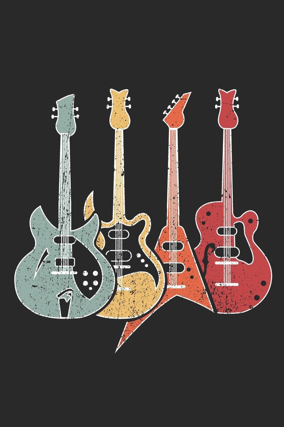 Vintage E-Bass: A5 Blanko - Notebook - Notizbuch - Taschenbuch - Journal - Tagebuch - Ein lustiges Geschenk fï¿½r Freunde oder die Familie und die besten Bassisten der Welt
