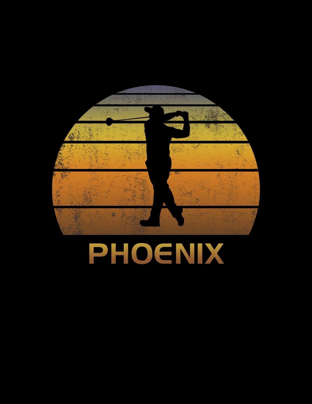 Phoenix: Arizona Golf Journal With Lined College Ruled Paper For Golfers & Fans. Vintage Sunset Golfing Notebook & Diary. Notepad To Log Golf Course Notes.