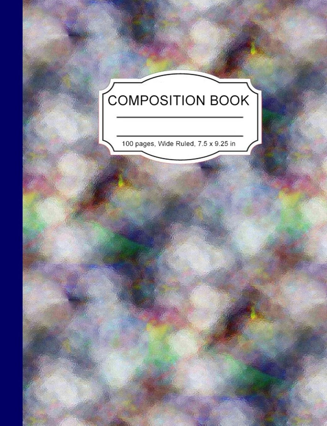 Composition Book: Abstract Rippling Water Design Wide Ruled Paper Notebook Journal for Homeschool Office Teacher Adult 7.5 x 9.25 in. 100 Pages