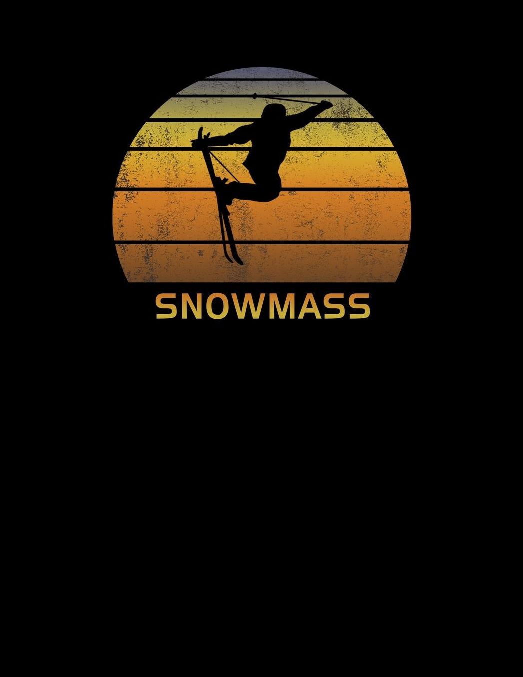 Snowmass: Colorado Notebook With Lined Wide Ruled White Paper For Work, Home or School. Note Book Composition Journal For Skiing Fans. Back To School Note Pad For Adults & Kids.
