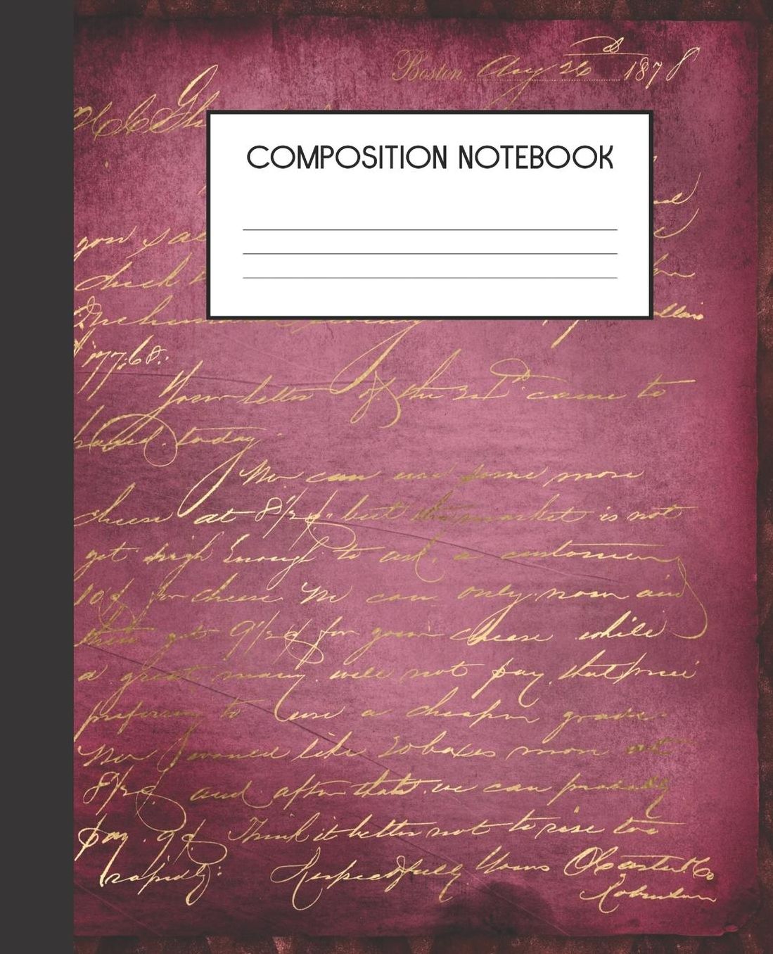 Composition Notebook: Gothic Romance College Ruled Notebook Lined Journal 100 Pages 7.5 X 9.25 School Subject Book Notes Student Gift Kids Teenager Adult Teacher