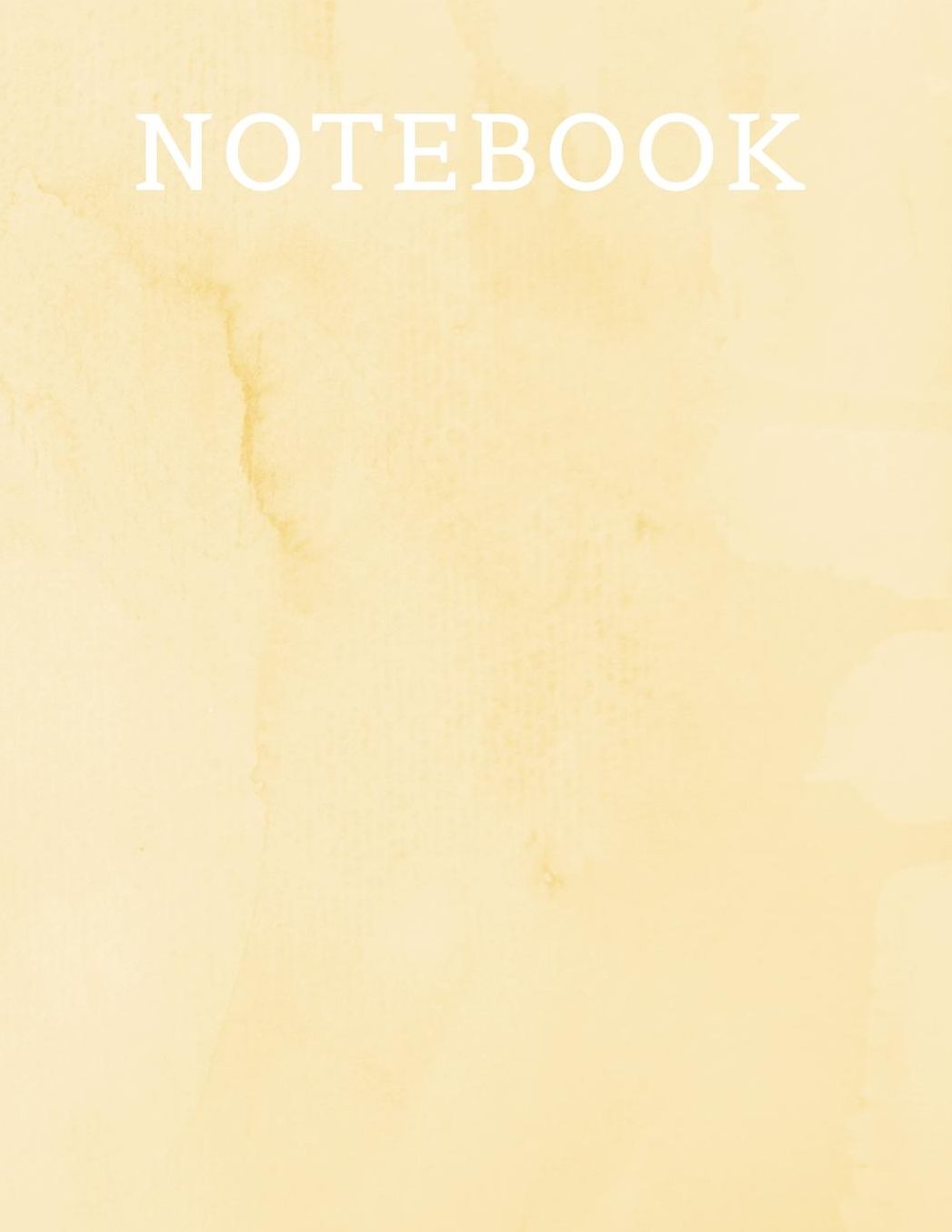 Notebook: Yellow Watercolour 150 Lined Pages 8.5 x 11