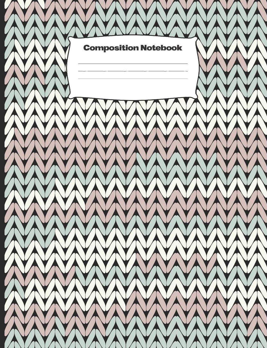 Composition Notebook: Blank Lined Book College Ruled Journal Pages Knitting Stitches Pattern Design