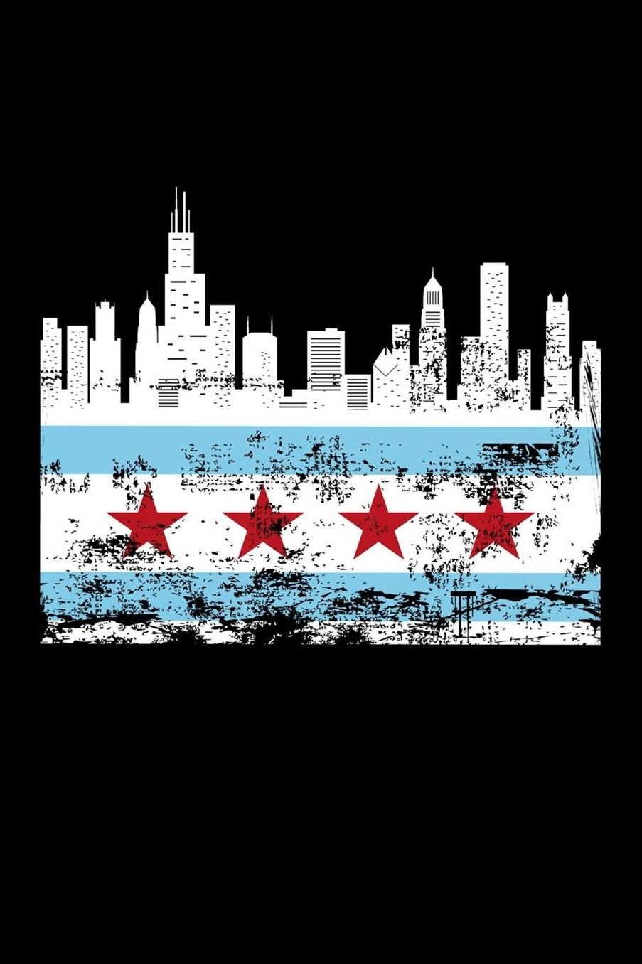 Chicago Flag: 110 Pages Lined Notebook/Journal