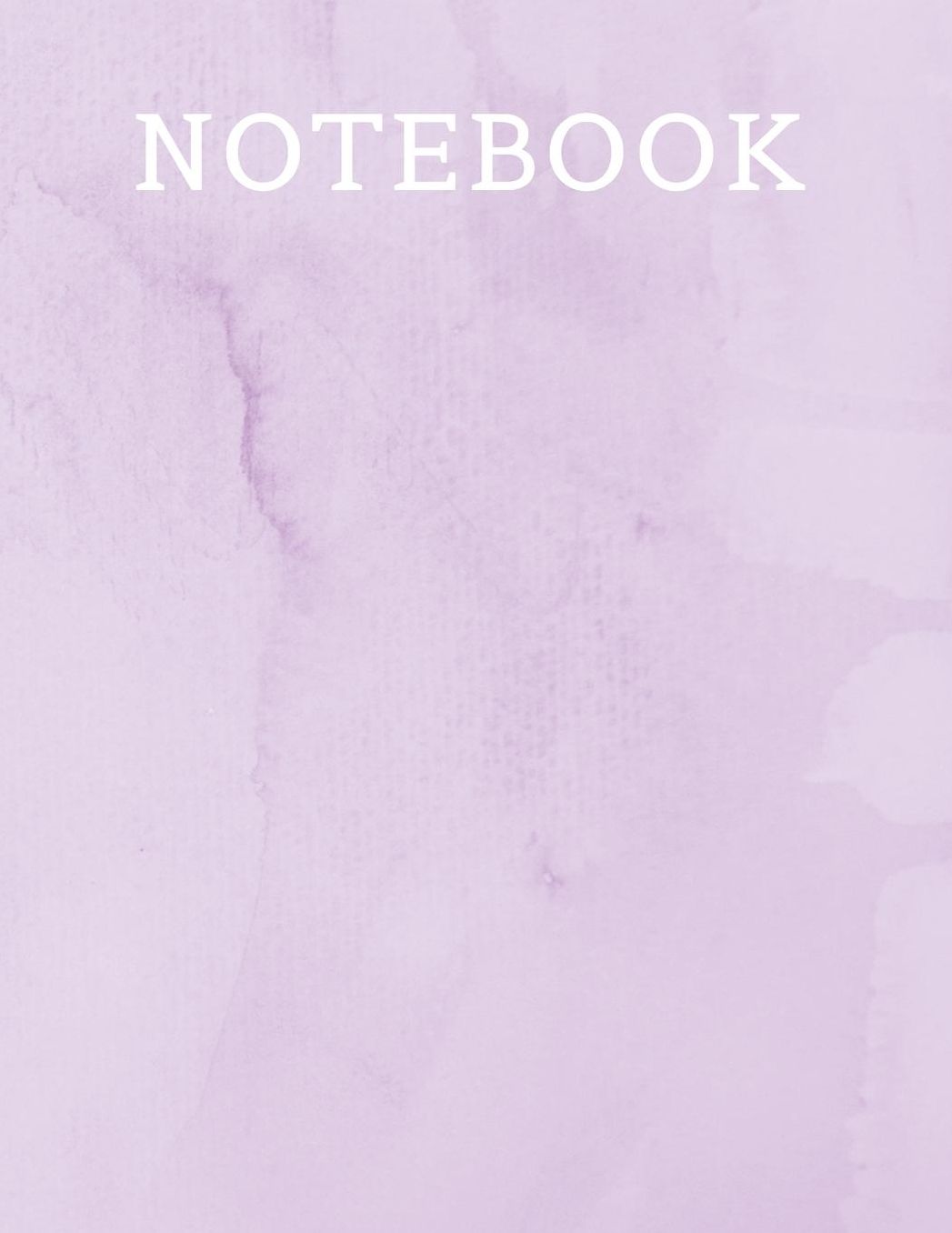 Notebook: Purple Watercolour 150 Blank Pages 8.5 x 11