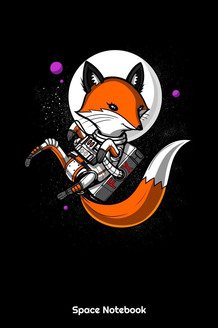 Space Notebook: Space Astronaut Fox Notebook