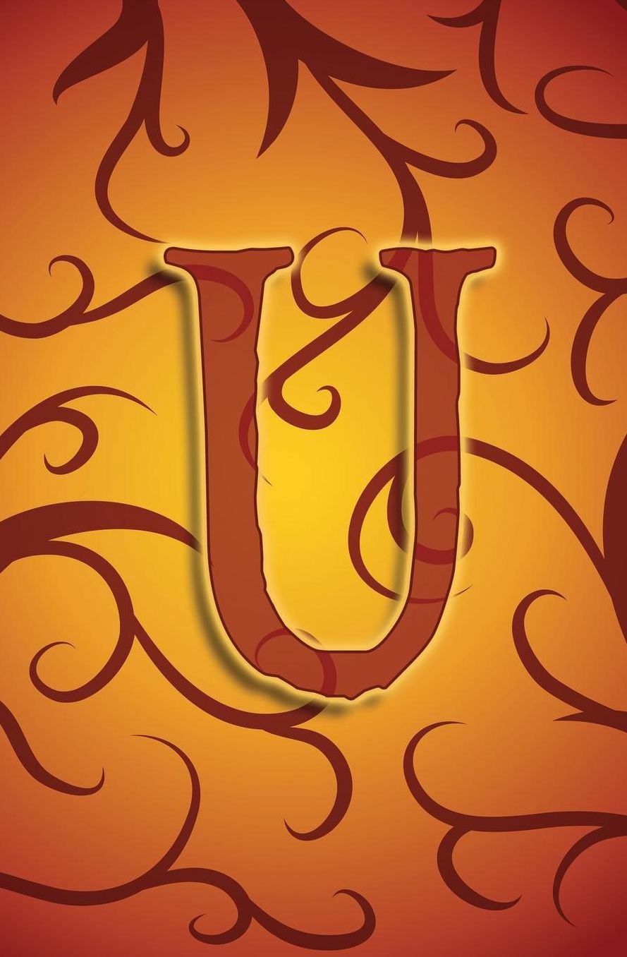 U: Monogram Initial U Gothic Notebook Journal 3D For Boys, Girls, Men, Women