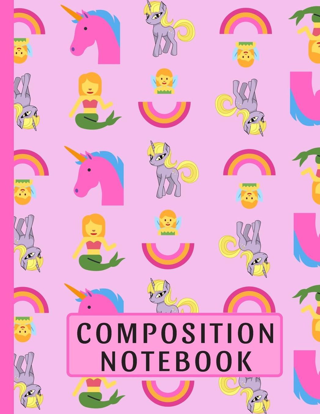 Composition Notebook: Cute Unicorn Pink College Ruled Lined Pages Notebook (8.5 x 11)