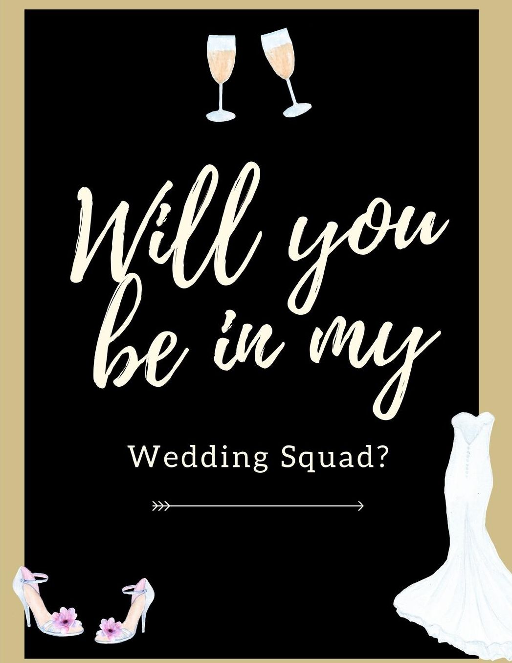 Will You Be In My Wedding Squad: Maid of Honor Things To Do: Bridesmaid Proposal Prompted Fill In Organizer for Maid of Honor for Notes, Reminders, Lists, Things to do, Important Dates, Proposal Gift For Bridesmaids.