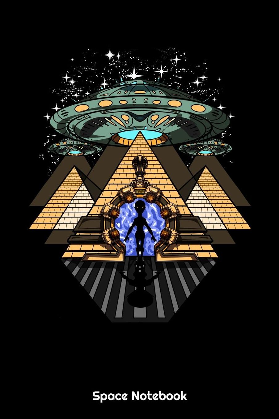 Space Notebook: Egyptian Pyramids Aliens Notebook