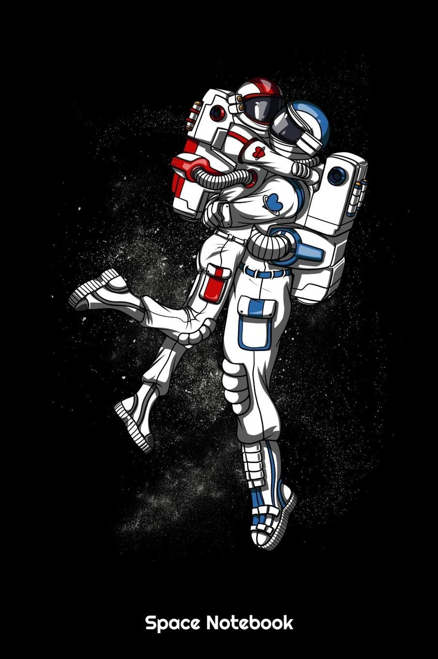 Space Notebook: Space Astronaut Couple Notebook