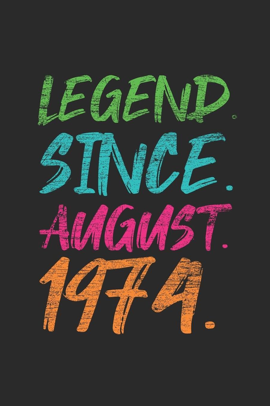 Legend Since August 1974: Graph Paper Journal (6 X 9 - 120 Pages/ 5 Squares per inch) for 45th Birthday Gift Idea for Women and Men