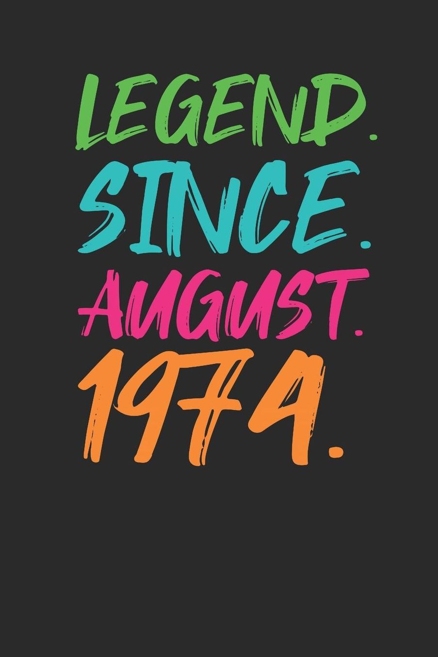 Legend Since August 1974: Graph Paper Notebook / Journal (6 X 9 - 5 Squares per inch - 120 Pages) - 45th Birthday Gift Idea