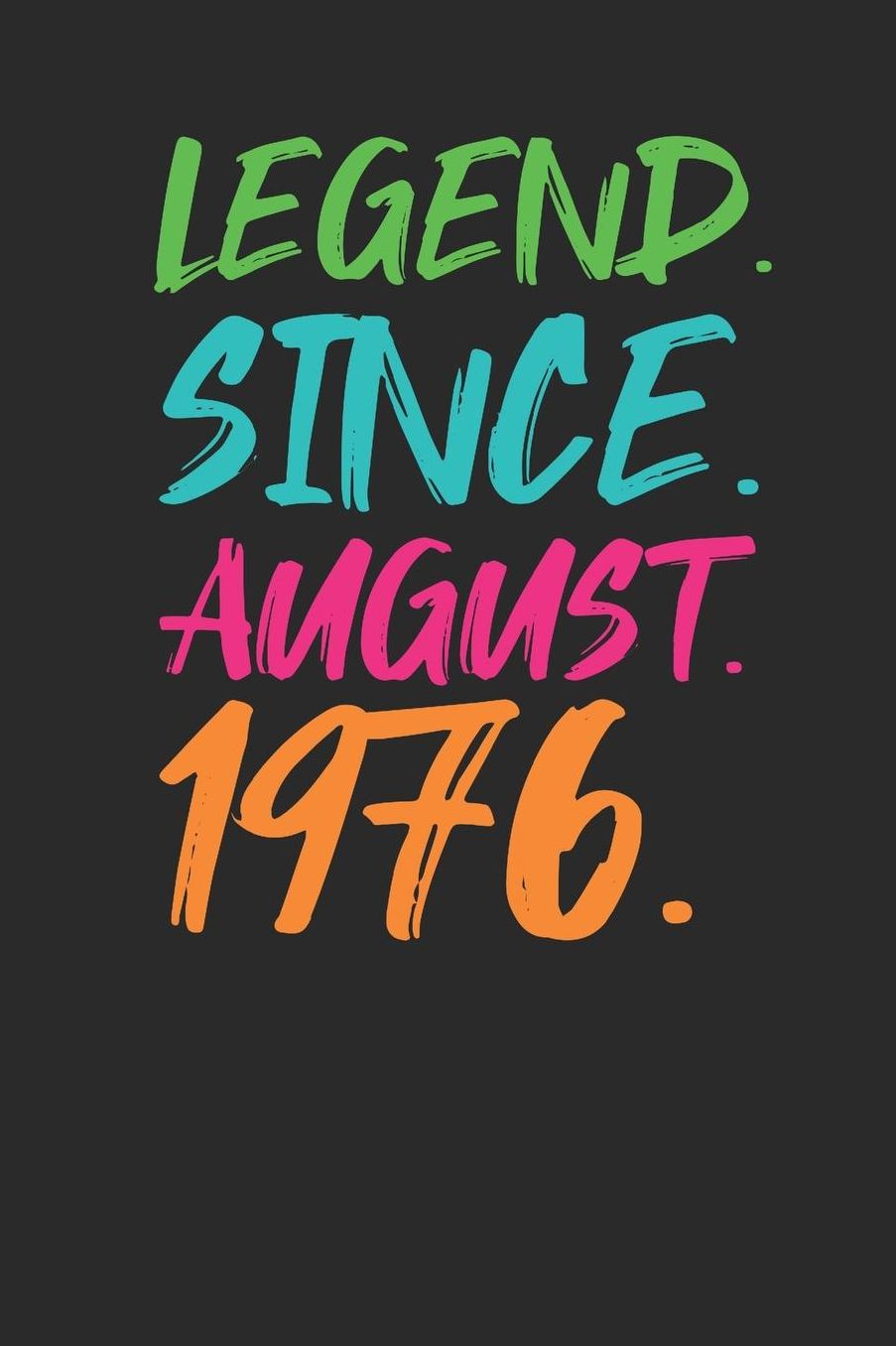 Legend Since August 1976: Graph Paper Journal (6 X 9 - 120 Pages/ 5 Squares per inch) for 43rd Birthday Gift Idea for Women and Men