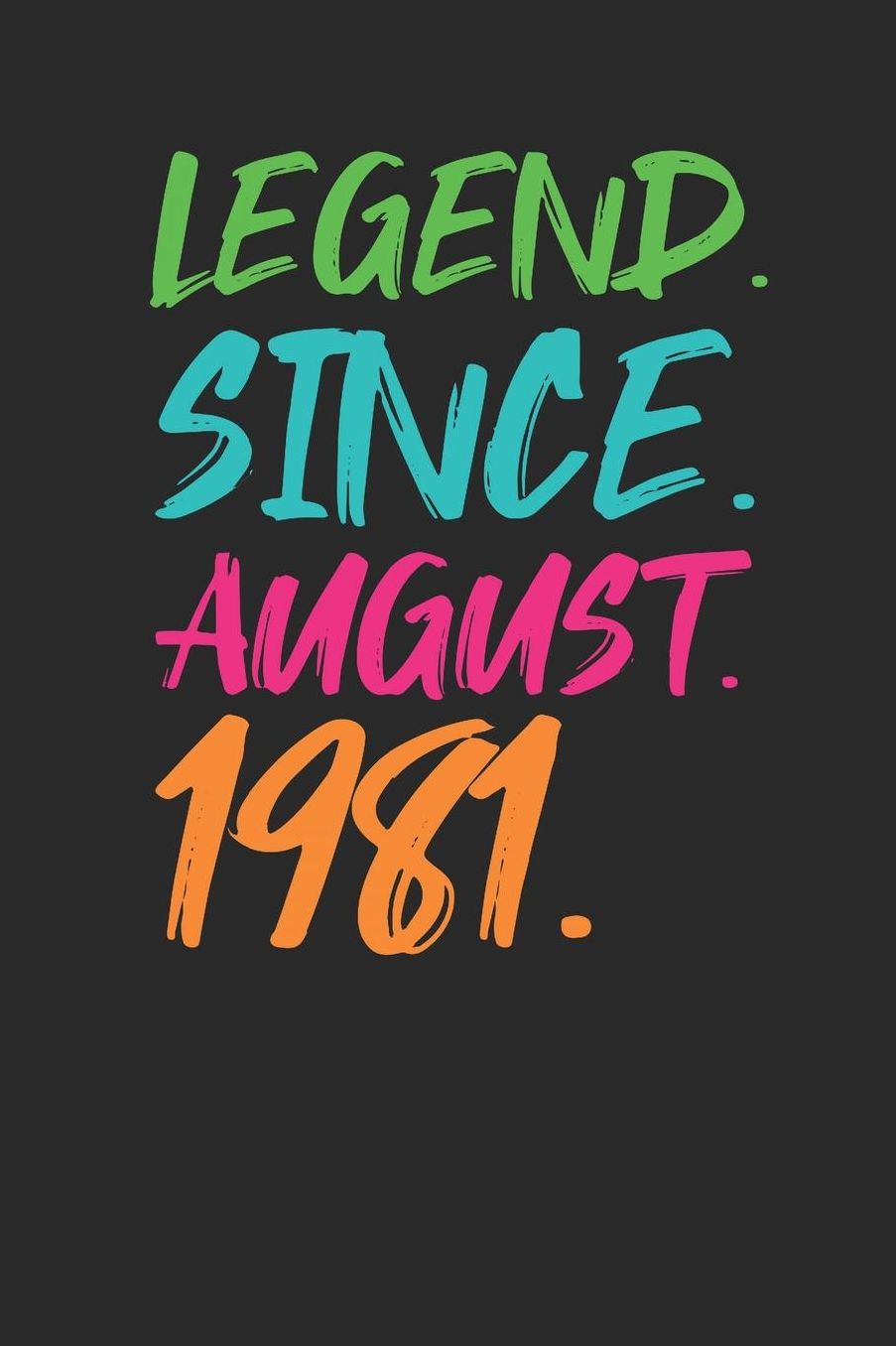 Legend Since August 1981: Graph Paper Journal (6 X 9 - 120 Pages/ 5 Squares per inch) for 38th Birthday Gift Idea for Women and Men